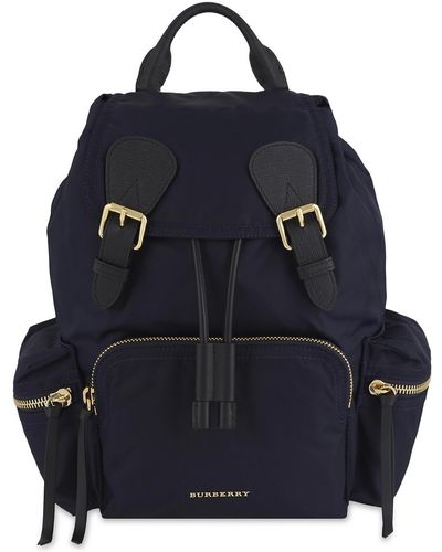Burberry Medium Nylon Backpack - Blue