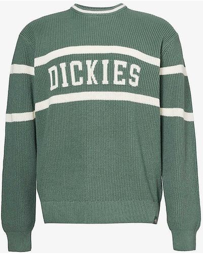 Dickies Melvern Branded Cotton Jumper - Green