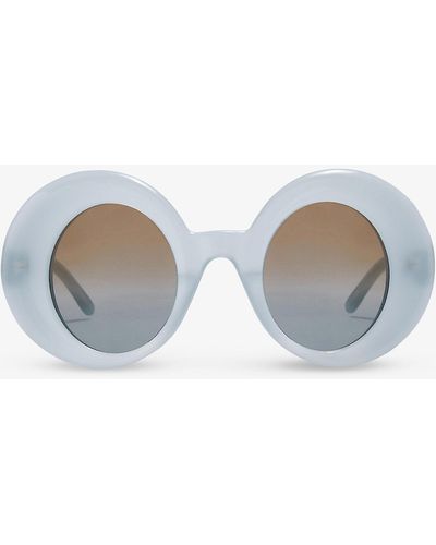 Loewe G736270x05 Oversized Round-frame Acetate Sunglasses - Blue