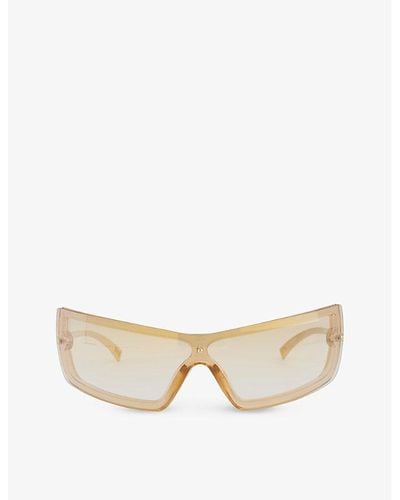 Le Specs The Bodyguard Rectangle-frame Polyethylene Sunglasses - Natural