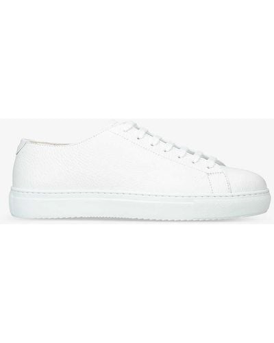 Doucal's Tumblet Panelled Leather Low-top Trainers - White