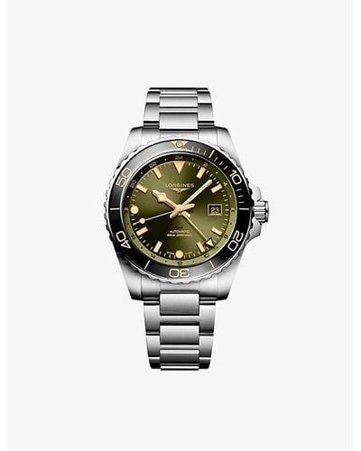 Longines L3.890.4.06.6 Hydroconquest Stainless-steel Automatic Watch - Green
