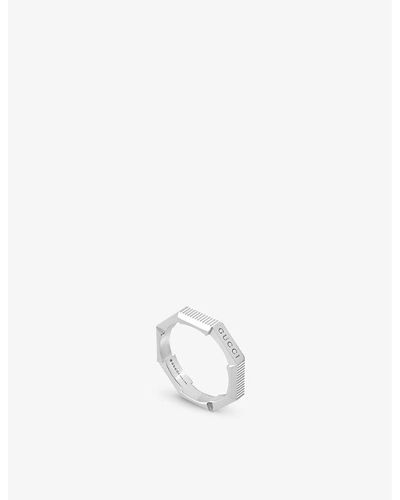 Gucci Link To Love 18ct White-gold Ring - Metallic