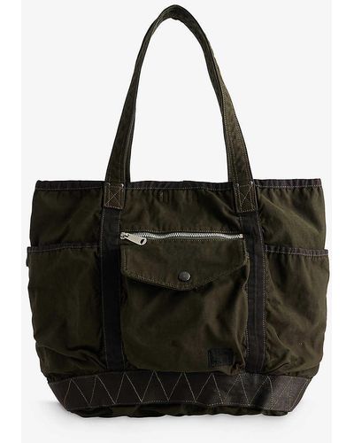 Porter-Yoshida and Co Crag Cotton Tote Bag - Black