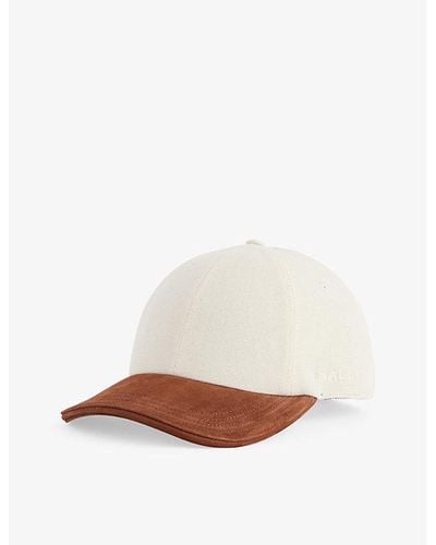 Bally Brand-embroidered Cotton-canvas And Leather Baseball Cap - White