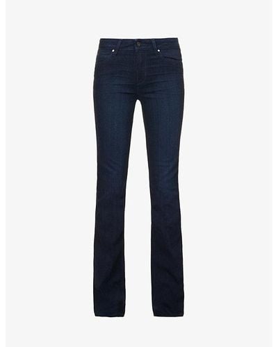 PAIGE Manhattan Boot Slim-fit High-rise Stretch-denim Jeans - Blue