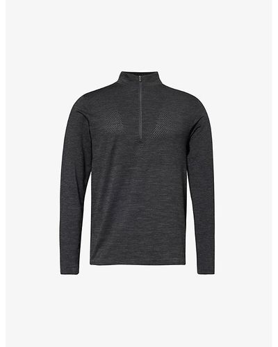 lululemon Metal Vent Tech Half-zip Recycled Polyester-blend Sweatshirt - Black