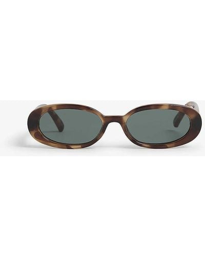 Le Specs Outta Love Oval-frame Polycarbonate Sunglasses - Multicolour