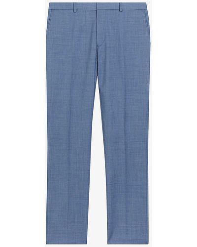 Ted Baker Oriont Slim-fit Wool-blend Trousers - Blue