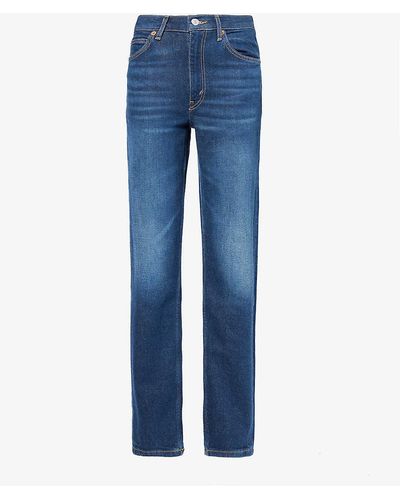 Citizens of Humanity Elijah Belt-loop Straight-leg Relaxed-fit Cotton-blend Jeans - Blue