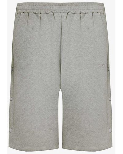 Y. Project Snap Off Layered Relaxed-fit Cotton-jersey Shorts - Grey