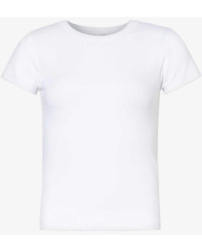 Leset Kelly Slim-fit Stretch Cotton-jersey T-shirt - White