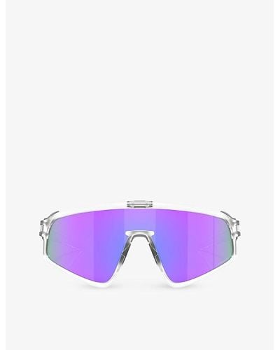 Oakley Oo9404 Latch Shield-frame Acetate Sunglasses - Purple