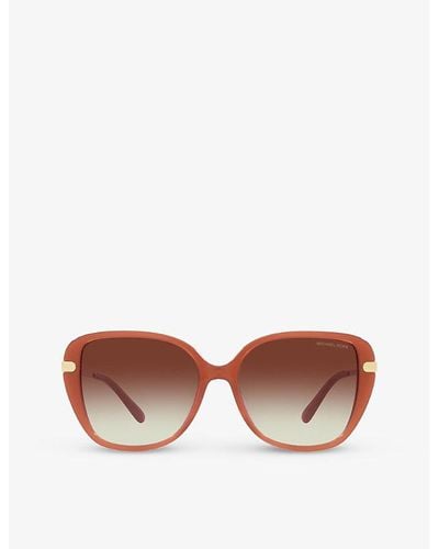 Michael Kors Mk2185bu Flatiron Square-frame Acetate Sunglasses - Pink