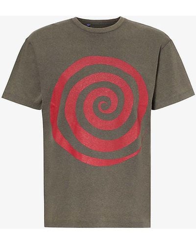 GALLERY DEPT. Lost Graphic-print Cotton-jersey T-shirt - Red