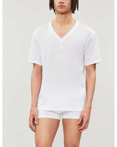 Hanro Cotton Sporty Cotton-jersey T-shirt Xx - White