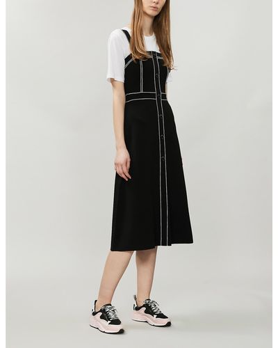 Sandro Edith Sleeveless Knitted Midi Dress - Black