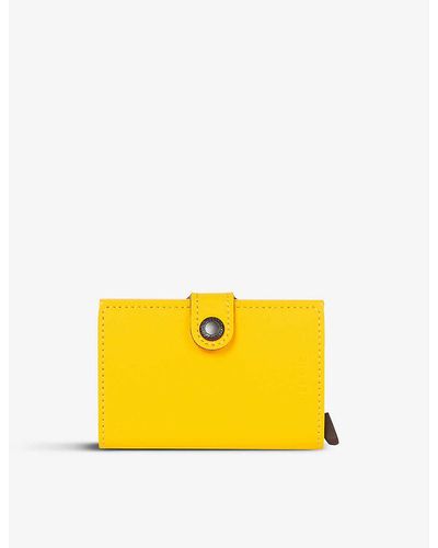 Secrid Miniwallet Faux-leather And Metal Wallet - Yellow
