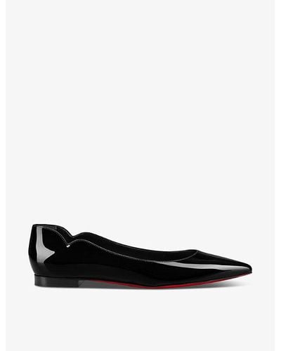 Christian Louboutin Hot Chickita Pointed-toe Patent-leather Pumps - Black