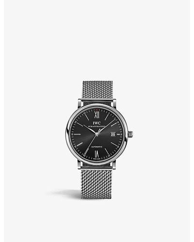 IWC Schaffhausen Iw356505 Portofino Stainless-steel Automatic Watch - Metallic