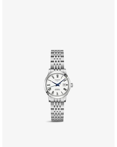 Longines L23214116 Record Stainless-steel Automatic Watch - White