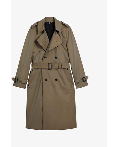 Ted Baker Rothley Classic Cotton Trench Coat - Natural