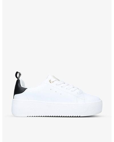 KG by Kurt Geiger Lighter Platform Faux-leather Sneakers - White