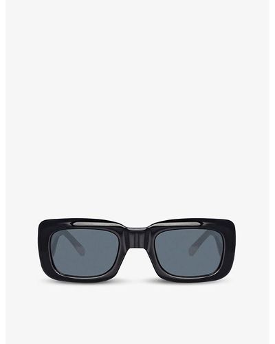 Linda Farrow The Attico X Marfa Rectangular-frame Acetate Sunglasses - Black