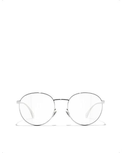 Chanel Oval Eyeglasses - White