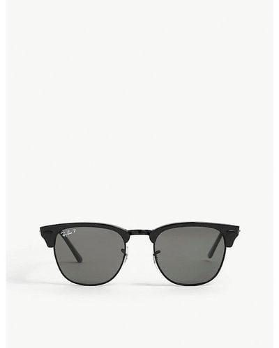 Ray-Ban Rb 3016 Clubmaster Acetate Sunglasses - Black