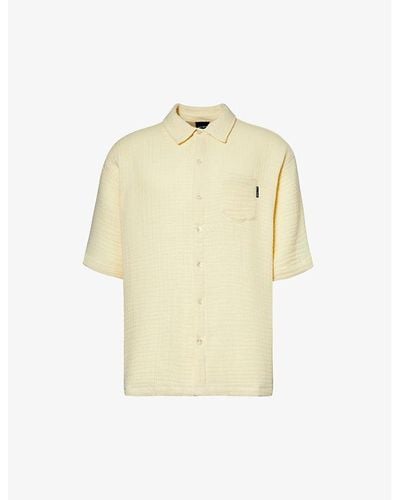 Daily Paper Enzi Seersucker-texture Cotton Polo Shirt - Natural