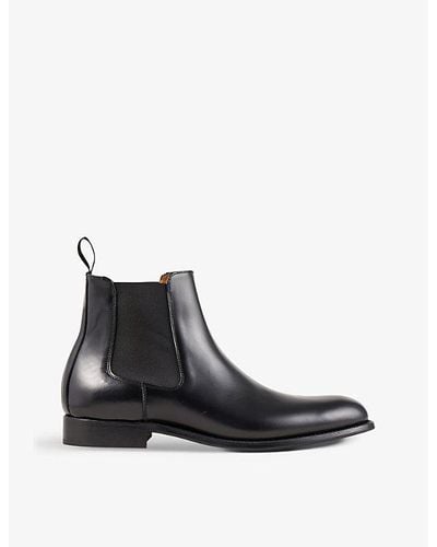 Sandro Chelsea Leather Ankle Boots - Black