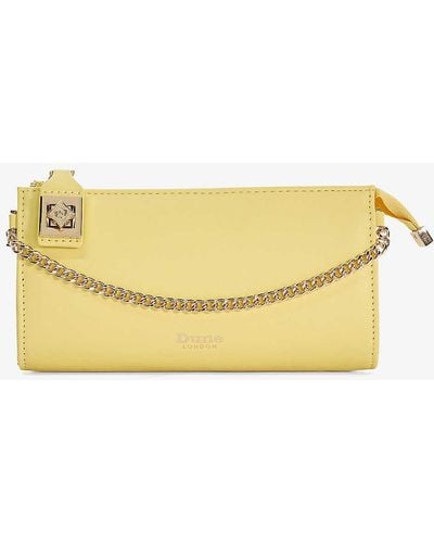 Dune Koining Chain-handle Faux-leather Purse - Yellow