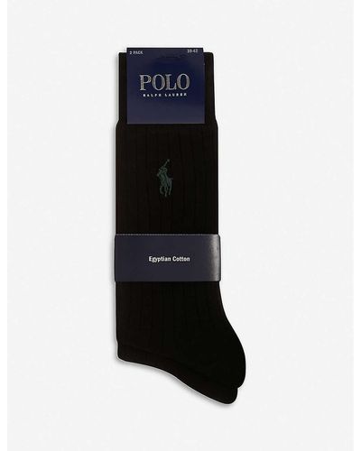 Polo Ralph Lauren Ribbed Socks - Black