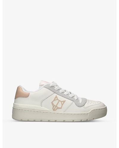 Naked Wolfe Ravenn Logo-embossed Leather Low-top Sneakers - White