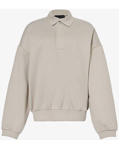Fear Of God Essentials Relaxed-fit Cotton-blend Polo Shirt - White