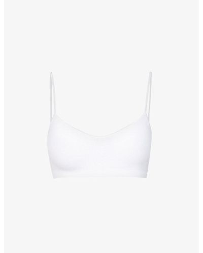 Hanro Touch Feeling Cropped Stretch-jersey Bra - White