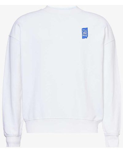 Replay Logo-print Cotton-jersey Sweatshirt - White