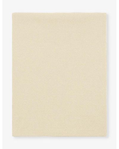 JOSEPH Rib-trimmed Cashmere Scarf - Natural