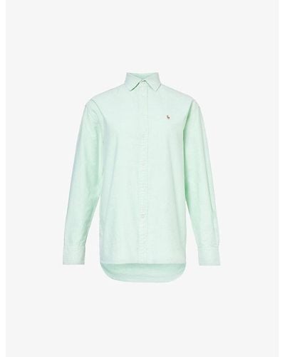 Polo Ralph Lauren Logo-embroidered Regular-fit Cotton Shirt - Blue