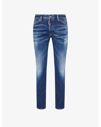 DSquared² Vy Blue Cool Guy Slim-leg Regular-fit Stretch-denim Jeans
