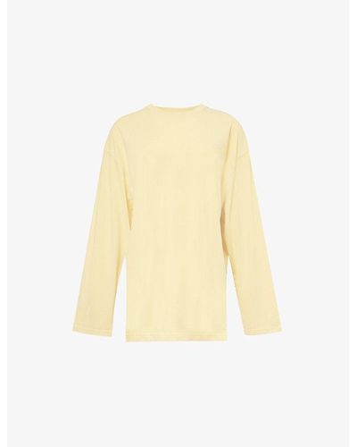 ROTATE SUNDAY Oversized Organic-cotton Jersey T-shirt - Yellow