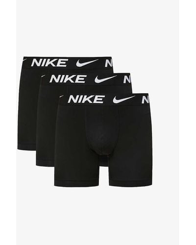 Nike Essential Stretch-woven Boxers Pack Of Three X - Black