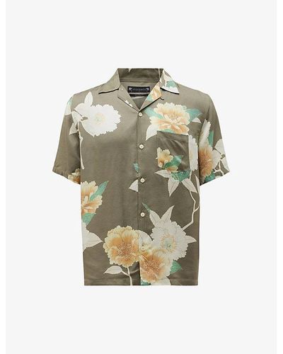 AllSaints Alamein Floral-print Eco Viscose-blend Shirt X - Multicolor