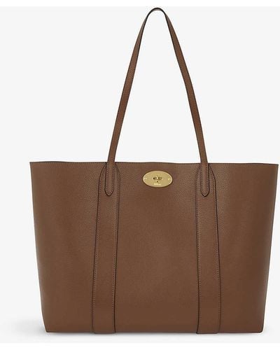 Mulberry Womens Oak Bayswater Leather Tote Bag One Size - Multicolour