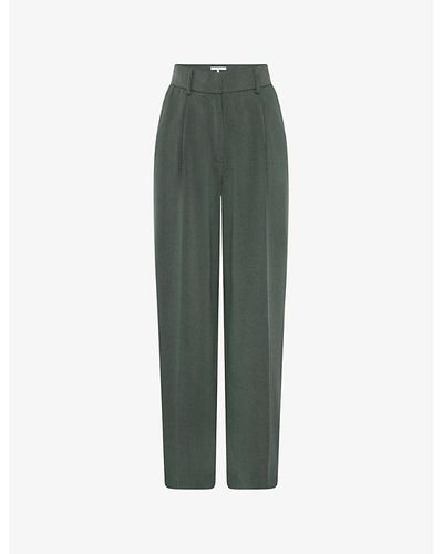 OMNES Cumin High-rise Relaxed-fit Stretch-woven Pants - Green