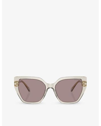 Swarovski Sk6016 Irregular-frame Acetate Sunglasses - Pink