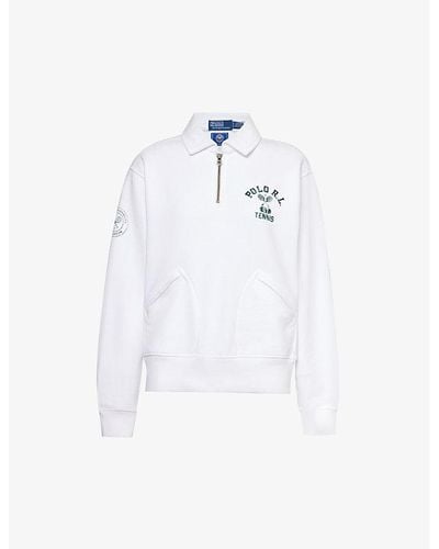 Polo Ralph Lauren X Wimbledon Cotton-jersey Sweatshirt - White