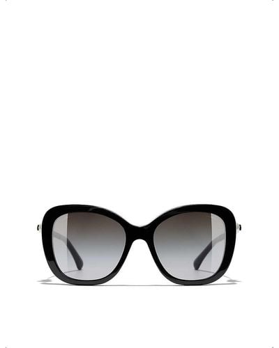 Chanel Square Sunglasses in White