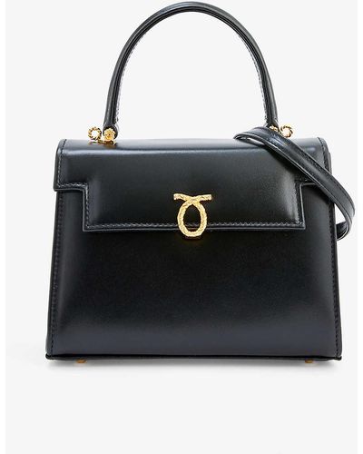 Launer Judi Leather Top-handle Bag - Black